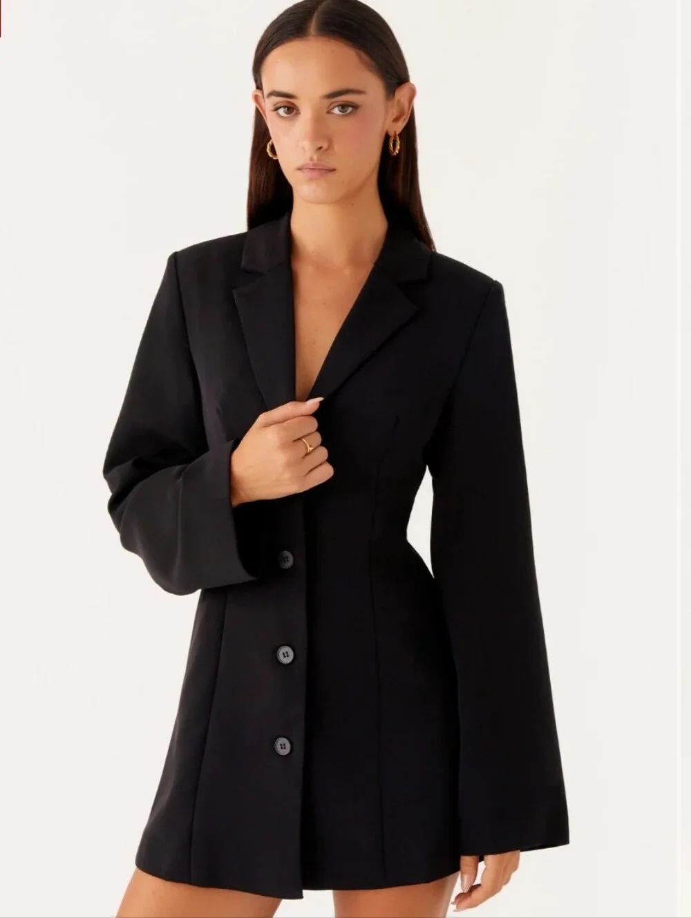Peppermayo Exclusive - Albi fitted Blazer Dress In Black Size Small 4 NWT